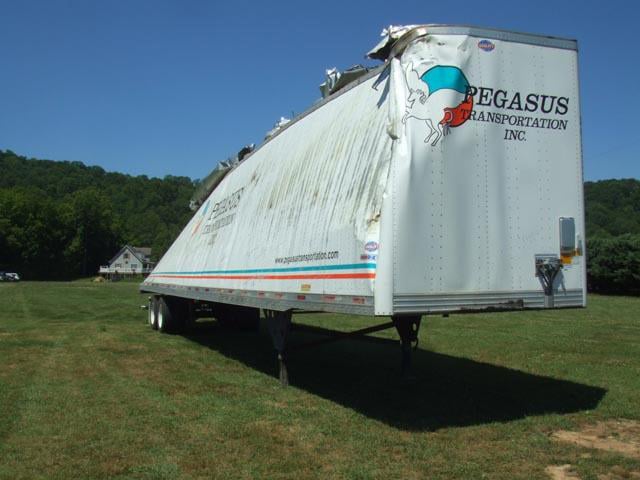 before image of a damaged trailer