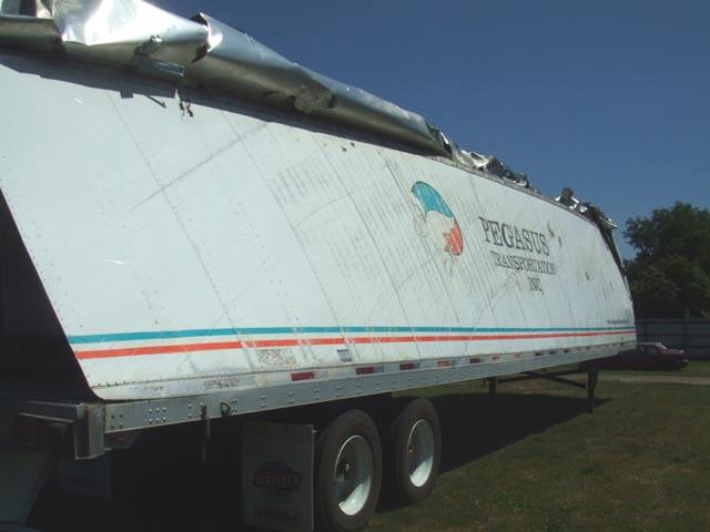 before image of a damaged trailer